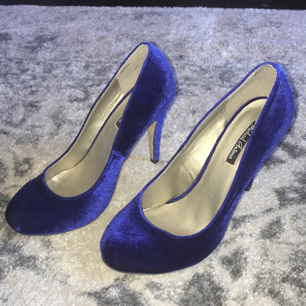 Blue Velvet Heels